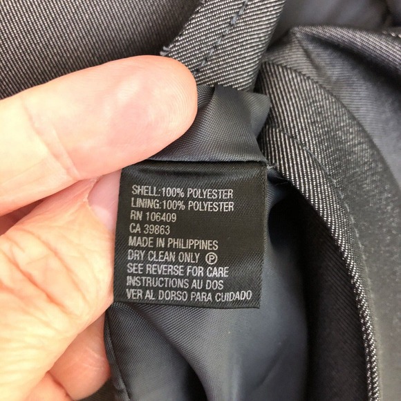 Tahari Arthur S Levine Petite 6P Blazer Dark Gray with Sheen Women's One Button - Picture 6 of 12